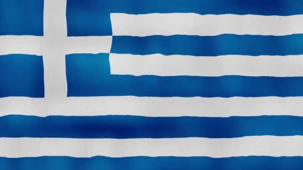 希腊国旗挥布完美回圈 全屏动画4K解析度 — 图库视频影像