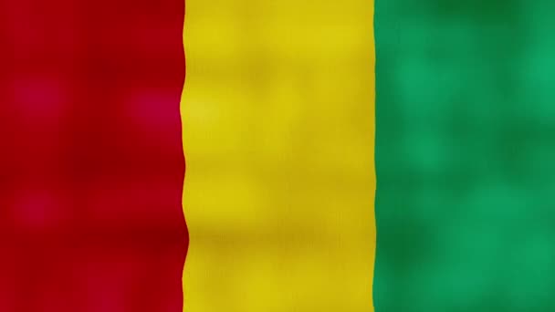 Guineas Flagga Viftande Trasa Perfekt Looping Helskärmanimation Resolution Mp4 — Stockvideo