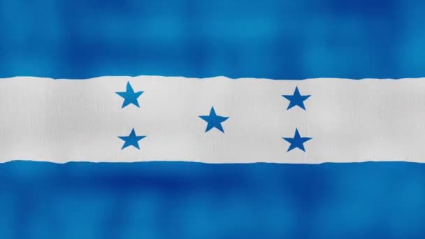 洪都拉斯国旗挥动布完美环线 全屏动画4K解析度 — 图库视频影像