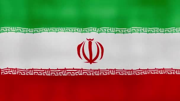 Irán Zászló Hullámzó Ruha Perfect Looping Teljes Képernyős Animáció Resolution — Stock videók