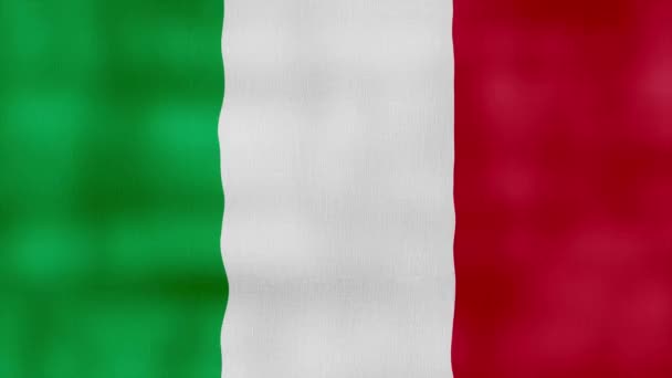 意大利国旗挥布完美环线 全屏动画4K解析度 — 图库视频影像