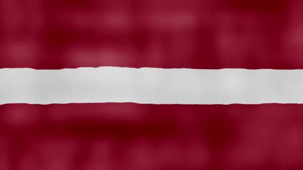 Latvia Flag Waving Cloth Perfect Looping Full Screen Animation Resolution — Stock Video