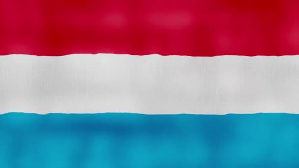 卢森堡国旗挥动布线完美 全屏动画4K解析度 — 图库视频影像