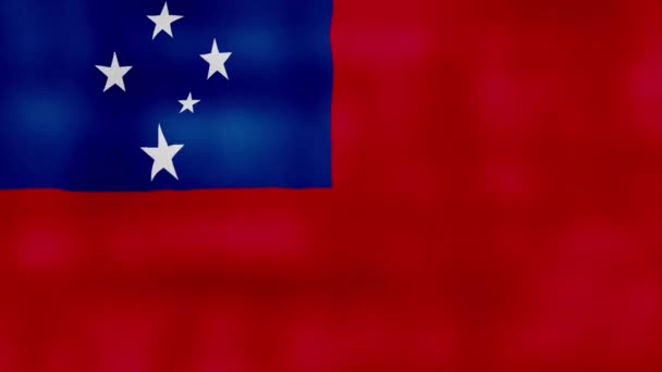 Samoa Flaga Falująca Tkanina Perfect Looping Pełny Ekran Animacja Resolution — Wideo stockowe