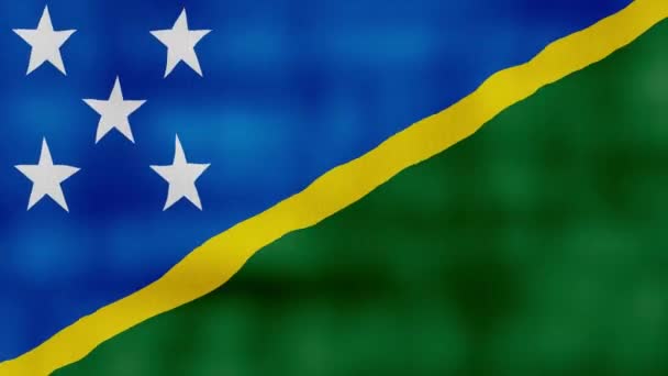 Bandera Las Islas Salomón Ondeando Paño Perfect Looping Animación Pantalla — Vídeo de stock