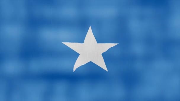 Somalia Flaga Machająca Tkanina Perfect Looping Pełny Ekran Animacja Resolution — Wideo stockowe