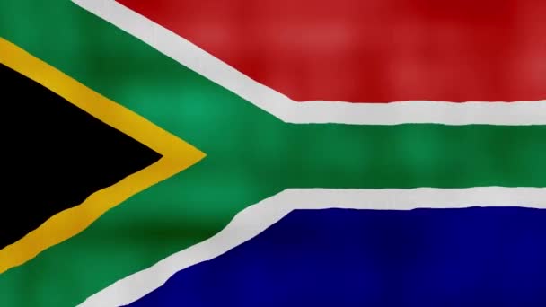 Прапор Південної Африки Махає Тканиною Perfect Looting Повний Екран Анімації — стокове відео