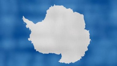 Antarktika ülke bayrağı dalgalanan kumaş kusursuz döngü, tam ekran animasyon 4K Çözünürlük mp4