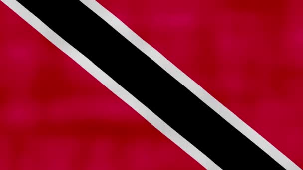 Trinidad Tobago Flag Integető Ruha Perfect Looping Teljes Képernyős Animáció — Stock videók