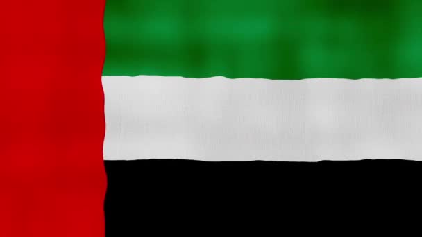 阿拉伯联合酋长国国旗挥动布完美环线 全屏动画4K分辨率 Mp4 — 图库视频影像
