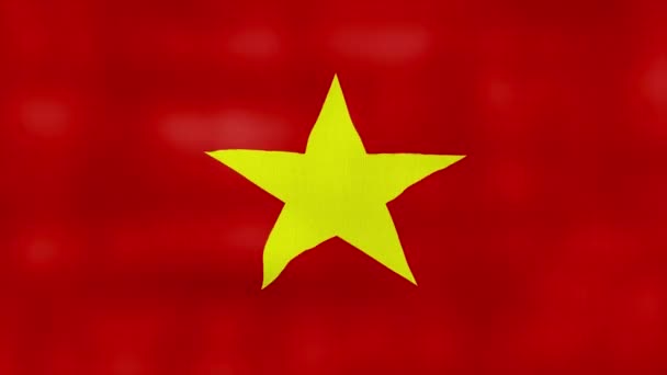 Vietnam Flagge Wehen Tuch Perfekte Looping Vollbild Animation Auflösung Mp4 — Stockvideo