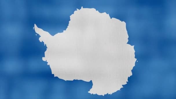 Прапор Країни Антарктиди Махає Тканиною Perfect Looting Повноекранна Анімація Resolution — стокове відео