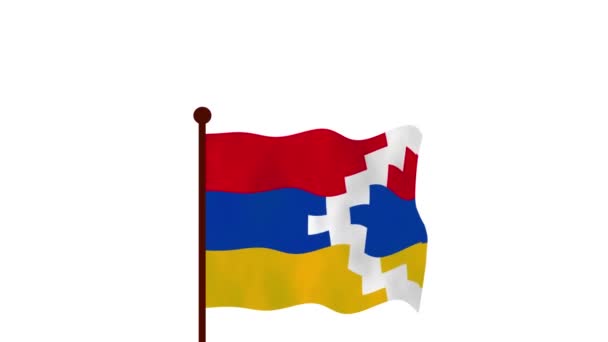 Artsakh动画视频升起国旗 介绍国名和国旗4K — 图库视频影像