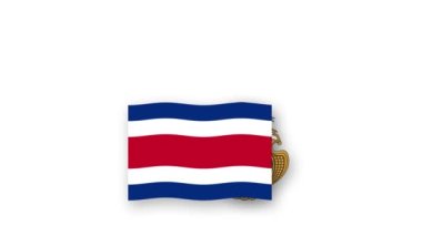 Kosta Rika 'da bayrak ve amblem göndere çekilirken, ülke yüksek çözünürlüğü adı verildi..