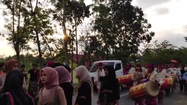 Lombok Endonezya Kasım 2023 Gendang Beleq Geleneksel Bir Lombok Müzik — Stok video