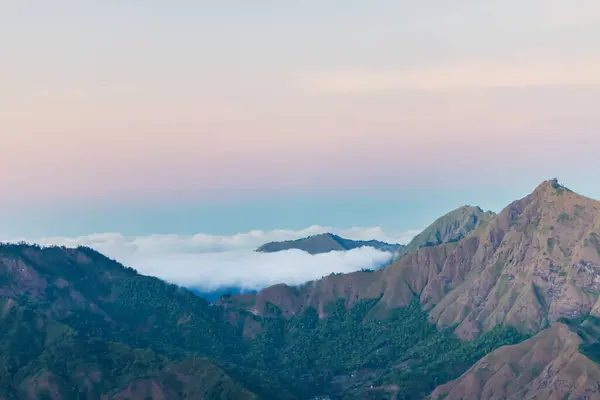 stock image Mountain view in Sembalun village in the morning