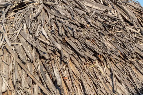 Stock image The roof texture is made of woven coconut leaves