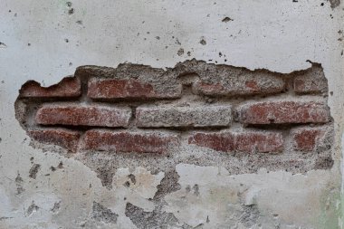 Eski tuğla duvarın dokusu çok kötü.