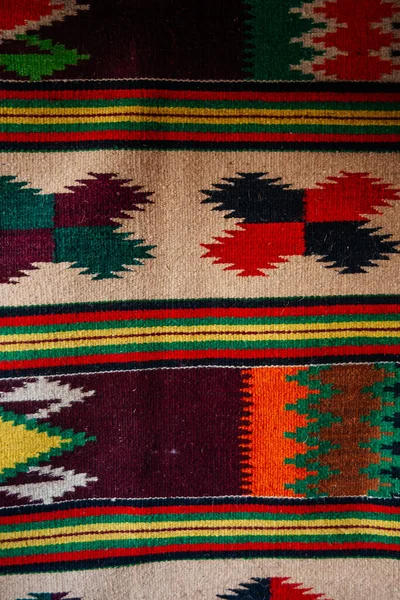 Close View Colorful Ukrainian Blanket — Stock Photo, Image