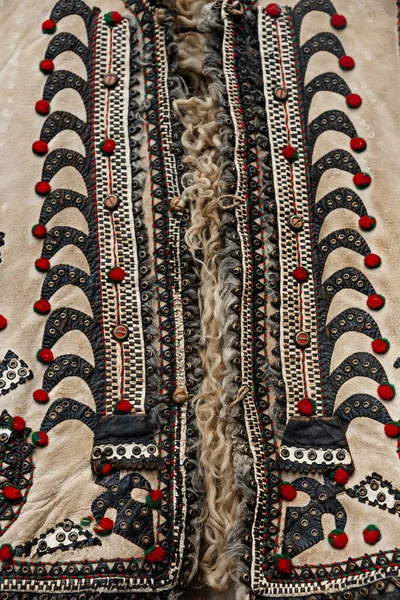Крупный План Традиционной Одежды Хуцулов Концепция Культуры Украины — стоковое фото