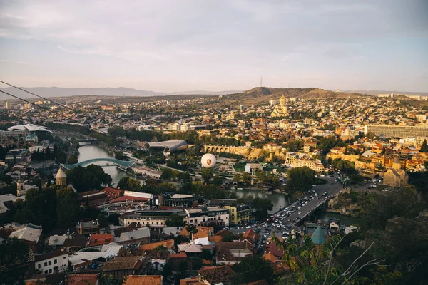 Beautiful Aerial View City Tbilisi Georgia Stock Picture