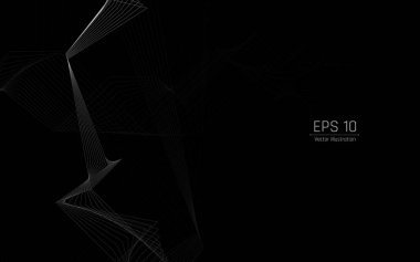 Fütürist soyut arka plan. Sunucu, internet, hız. Fütüristik tünel HUD. Soyut bir veri merkezi için hareketli grafikler .vektör çizer, eps10, kablo çerçevesi, koyu yeşil arkaplan