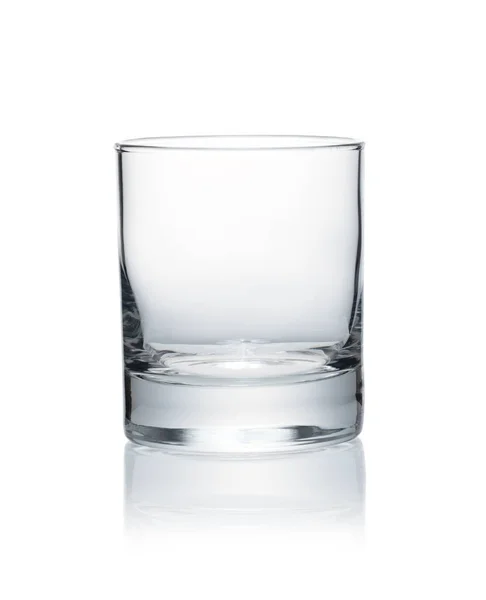 Vaso Whisky Vacío Sobre Fondo Blanco —  Fotos de Stock