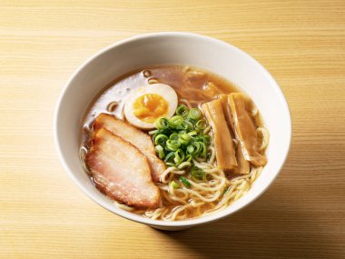 Steaming hot ramen on the table.