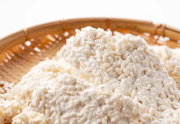 Rice Malt Placed White Background Koji Mold Koji Fermented Rice — ストック写真