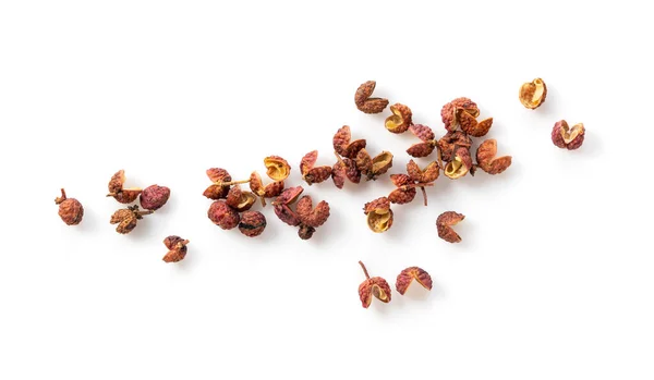 Sichuan Pepper Placed White Background View — Stock Photo, Image