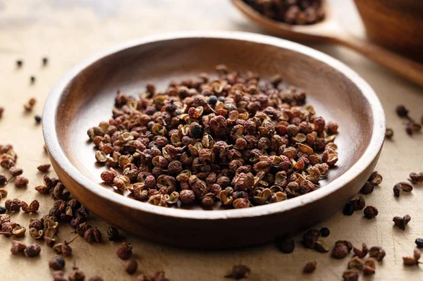 Sichuan Pepper Table Sichuan Pepper Member Sansho Family Used Chinese — Stock Photo, Image