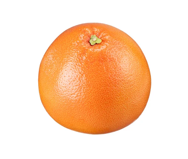 Eén Grapefruit Een Witte Achtergrond — Stockfoto
