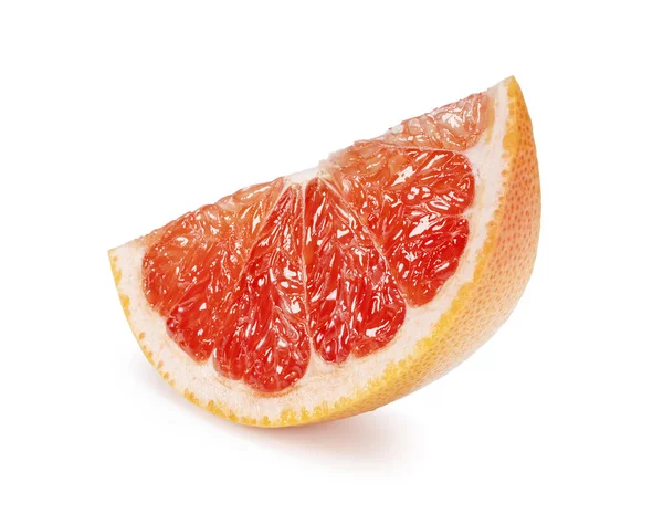 Schneiden Sie Grapefruit Auf Weißem Hintergrund — Stockfoto