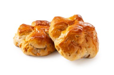 Taze Cevizli Ekmek Beyaz Arkaplanda