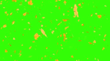 Yeşil ekran arkaplanda yüzen sabun köpükleri