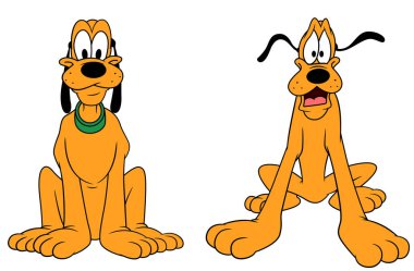 Mickey Mouse köpek oturum vektörü Pluto