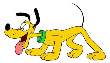 Köpek Pluto, Mickey Mouse vektörünü bekliyor.
