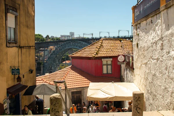 Porto Portugalsko Turistický Styl Fotografie Zobrazující Krásnou Krajinu — Stock fotografie