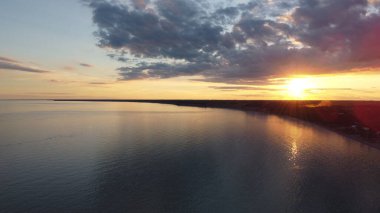Azov denizi, yukarıdan güzel bir manzara, bir dron..