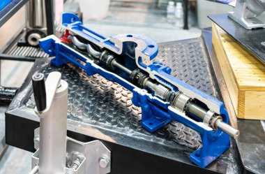 İlerleyen oyuk içindeki detay tek vida pompası gibi bağlantı çubuğu rotor stator transferi için mühürleme sıvı viskoz veya endüstriyel madde üretimi hassas makas