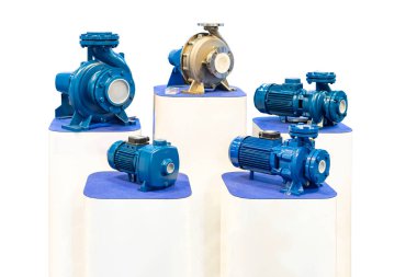 Çeşitli tipte yüksek basınçlı santrifüj mavi pompası, su ve sıvı taşımacılığı için elektrik motoru içerir.