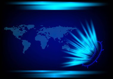 soyut arkaplan teknolojisi ağ fütüristik vektör çizimi