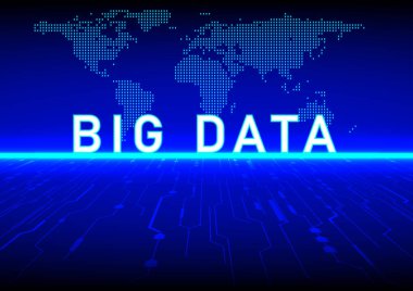 soyut arkaplan kavramı hitech teknolojisi veri bilgisi metin BIG DATA, vektör illüstrasyonu