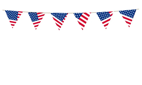 Grafik Usa Flagg Illustration Isolerad Med Vit Bakgrund Kopiera Utrymme — Stockfoto
