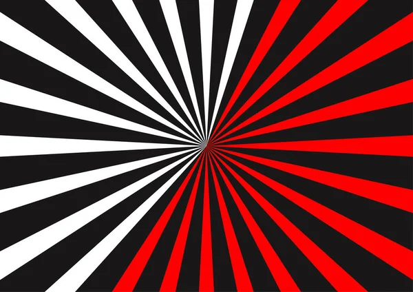 Röd Och Vit Sunburst Style Bakgrund Vektor Illustration — Stock vektor