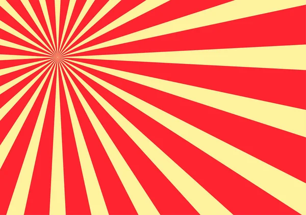 Roter Sunburst Hintergrund Vektorillustration — Stockvektor