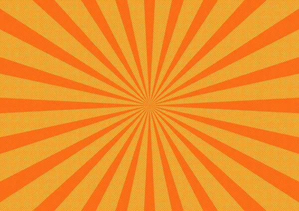 Oranje Sunburst Stijl Achtergrond Vector Illustratie — Stockvector