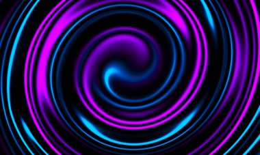 Pembe ve mavi dairelerin sarmal şeklinde soyut arkaplanı