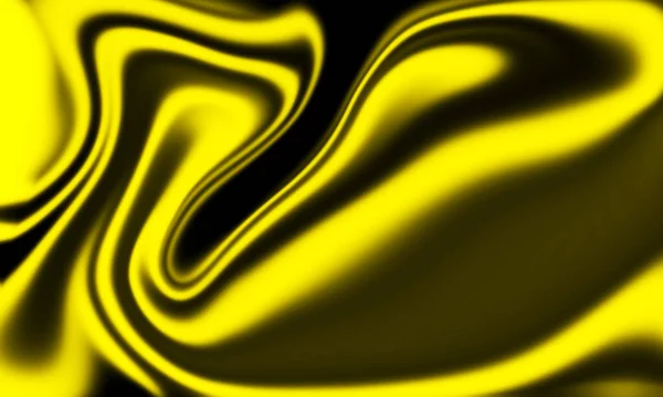 Abstrakter Gelber Hintergrund Mit Einigen Glatten Kurvenlinien Illustration — Stockfoto