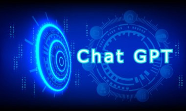 concept Chat GPT of digital new technology vector illustration clipart